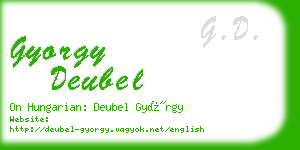 gyorgy deubel business card